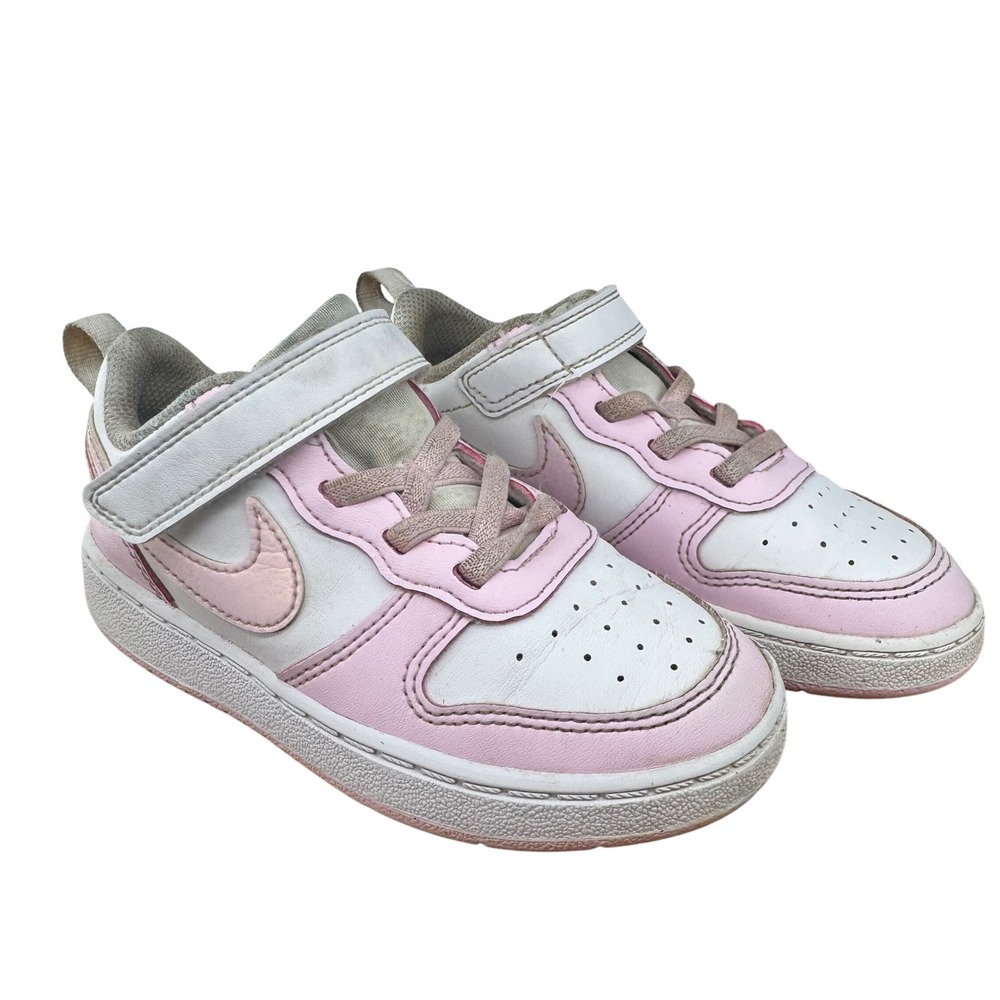 Nike Court Borough Recraft Low Toddler/Baby Girl Shoes DV5458-105‎ White Pink 9C